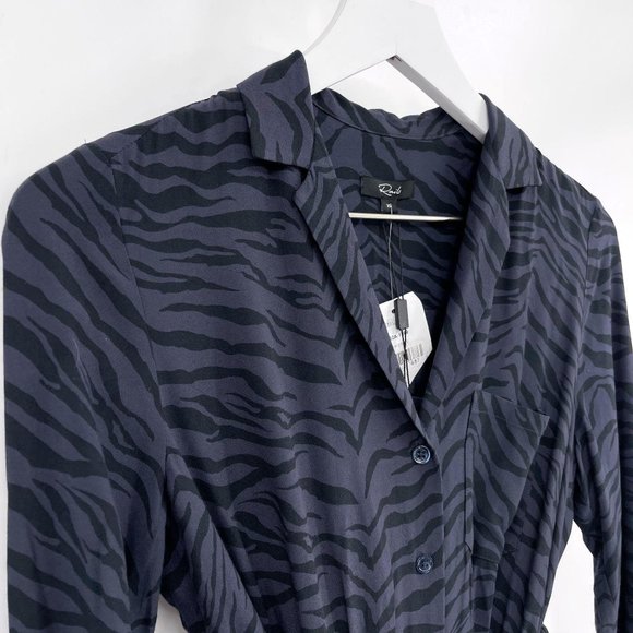 Rails Charcoal Callan Tiger Stipe Belted Jumpsuit - Picture 2 of 10